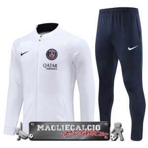 Paris Saint Germain Insieme Completo Bianco I Blu Giacca Lunga Zip 2022-23