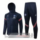 Paris Saint Germain Insieme Completo blu I rosso Giacca Felpa Cappuccio 2021-22
