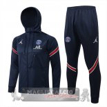 Paris Saint Germain Insieme Completo blu I rosso Giacca Felpa Cappuccio 2021-22