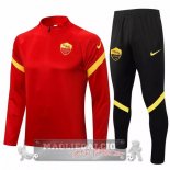 AS Roma Insieme Completo Rosso Nero Giacca 2021-22