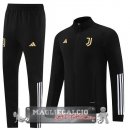 Juventus Insieme Completo Nero Bianco Giacca Lunga Zip 2023-24
