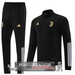 Juventus Insieme Completo Nero Bianco Giacca Lunga Zip 2023-24