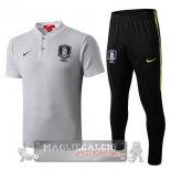 Corea Grigio Maglia Set Completo POLO 2018