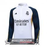 Real Madrid Bianco Blu Felpa Da Allenamento 2023-24