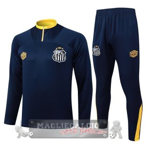 Set Completo Felpa Allenamento Formazione Santos 2025 2026 Blu