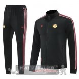 Set Completo Lunga Zip Giacca Manchester United 2025 2026 Nero