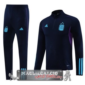 Felpa Da Allenamento Set Completo Argentina 2023 Blu Navy Purpureo