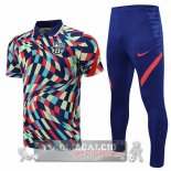 Barcelona Giallo Blu Maglia Set Completo POLO 2021-22