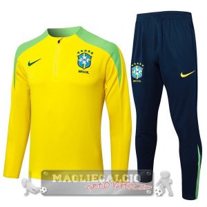 Set Completo Sudadera Formazione Brasilee 2024 Giallo Blu I Verde