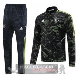 Manchester United Insieme Completo Nero Verde Felpa Da Allenamento 2022-23