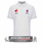 Rugby Polo Maglia Calcio Francia Coppa Del Mondo Di 2023 Bianco