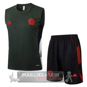 Set Completo Formazione Senza Maniche Maglia Bayern Monaco 2025 2026 Verde Navy
