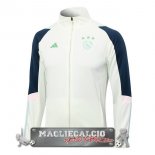 Ajax Verde Luce Blu Giacca Lunga Zip 2023-24