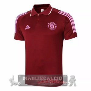 Manchester United Borgogna Maglia POLO 2020-21