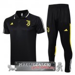 Juventus Nero Giallo Set Completo Maglia POLO 2023-24