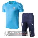 Marseille Formazione Set Completo Maglia Calcio 2019-20 Blu Luce