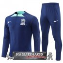 Inter Milan Giocatori Insieme Completo Blu Bambino Felpa Da Allenamento 2022-23