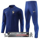 Francia Insieme Completo Blu Navy Bambino Felpa Da Allenamento 2022