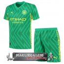 Maglia Calcio Set Completo Uomo Portiere Manchester City 2023-24 Verde