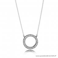 Pandora Italia Pandora Catene Con Pendente Cuori Di Pandora Ciondolo Collana Chiaro Cz Net