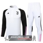 Juventus Insieme Completo Bianco I Nero Rosa Felpa Da Allenamento 2023-24