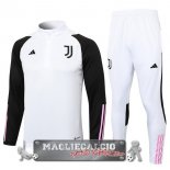 Juventus Insieme Completo Bianco I Nero Rosa Felpa Da Allenamento 2023-24