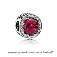 Pandora Italia Vacanze Charms Cuori Radiosi Charm Cerise Cristallo Chiaro Cz Net