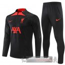 Liverpool Insieme Completo Nero I Rosso Bambino Giacca 2022-23