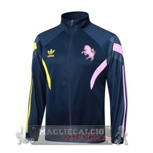 Ropa Deportiva Con Cremallera Larga Juventus 2024 2025 Blu Marino I Rosa