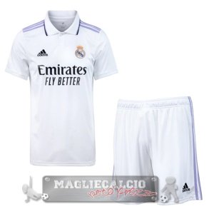 Real Madrid Set Completi Bambino Maglia Calcio Portiere Home 2022-23
