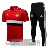 Manchester United rosso bianco nero Maglia Set Completo POLO 2021-22
