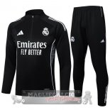 Set Completo Felpa Allenamento Formazione Bambino Real Madrid 2025 2026 Nero I Bianco Set Completo Felpa Allenamento Formazione Bambino Real Madrid 2025 2026 Nero I Bianco
