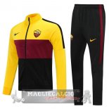 AS Roma Insieme Completo Giallo Rosso Giacca 2019-20