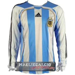 Home Manica Lunga Maglia Calcio Argentina 2006