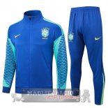 Set Completo Ropa Deportiva Con Cremallera Larga Brasilee 2024 Blu
