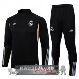 Real Madrid Insieme Complet Nero Giallo Felpa Da Allenamento 2023-24
