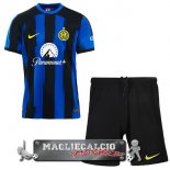 Inter Milan Set Completo Bambino Maglia Calcio Home 2023-24