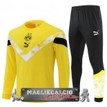 Borussia Dortmund Insieme Completo Giallo III Nero Bambino Felpa Da Allenamento 2022-23