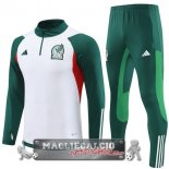 Felpa Da Allenamento Set Completo Messico 2023 Bianco Verde