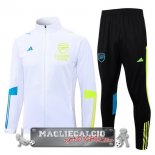 Arsenal Insieme Completo Bianco Blu Nero Giacca Lunga Zip 2023-24