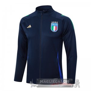 Set Completo Lunga Zip Giacca Italia 2024 Blu I Navy