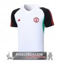 Manchester United Formazione Maglia Calcio 2023-24 Bianco Nero Rosso