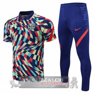 Barcelona Giallo Blu Maglia Set Completo POLO 2021-22
