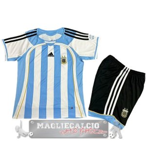 Set Completo De Maglia Bambino Argentina Retro Home 2006