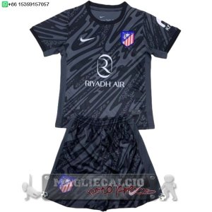 Portiere Set Completo Bambino Atlético Madrid 2024 2025 Nero