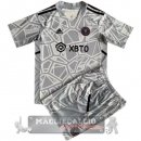 Inter Miami Set Completo Bambino Maglia Calcio Portiere 2022-23 Grigio