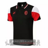 AC Milan Bianco Nero Rosso Bianco Maglia POLO 2021-22
