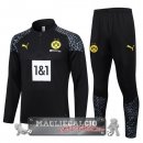 Borussia Dortmund Insieme Completo Nero Felpa Da Allenamento 2023-24