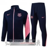 Set Completo Lunga Zip Giacca Barcelona 2025 2026 Blu Navy Rosa