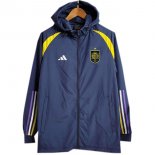 Barcellona Insieme Blu Navy Giallo Giacca A Vent 2023-24